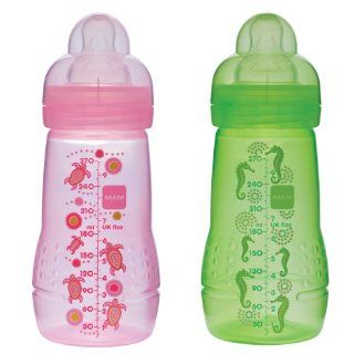 MAM 357426   Baby Bottle 270 ml, Doppelpack, pink/grün 