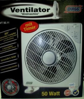 Ventilator LEISE 50 Watt Timerfunktion 360° OVP & NEU