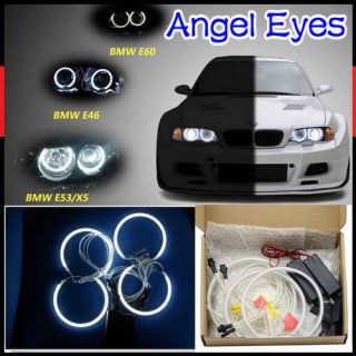 4xCCFL Angel Eyes LED Ringe fuer BMW E39 E36 E46 Xenon 4X 131mm mit