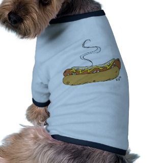 Hot Dog Franks Junk Snack Food Cartoon Art Pet Tshirt