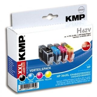 KMP H62V Spareset für HP Photosmart 364XL CN684EE CB323EE CB324EE