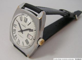 Ruhla Uhr Herrenuhr Handaufzug mit Datum Made in GDR vintage men wrist