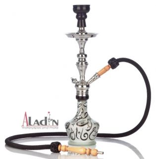 Aladin Wasserpfeife Arabica Shisha Set 51 cm Schwarz