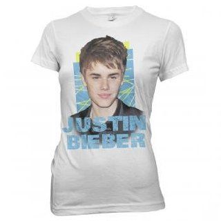 Justin Bieber     Junge Frauen Criss Cross T Shirt in Weiß