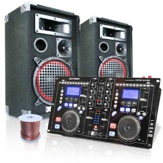 DJ Set Berlin Bassbin Doppel CD Player, PA System 