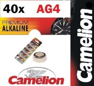 40x CAMELION AG4 Uhrenbatterie LR626 / 377 / SR626 / 177/G4