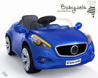 Kinder Elektro Auto Sportwagen blau 12V / 60W mit Fernbedienung und 2
