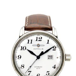 Zeppelin Watches Herren Armbanduhr XL Analog Automatik Leder 76521S