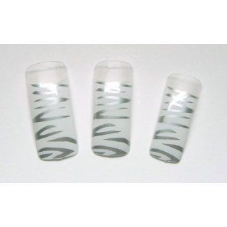 WoND 100 Airbrush Tips Zebra Weiß   Silber Parfümerie