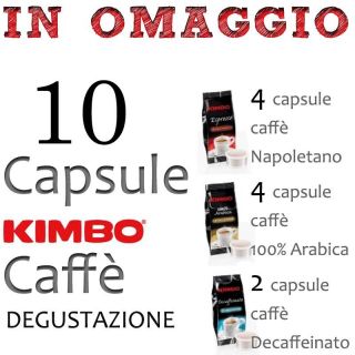 GAGGIA Macchina da Caffè Kimbo Espresso + 10 Capsule omaggio