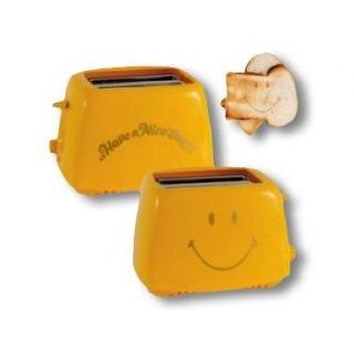 Smiley Toaster Have a nice Day   GELB Küche & Haushalt