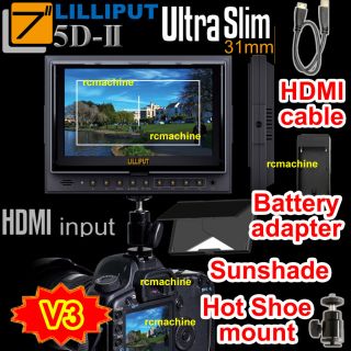 Lilliput 7 5D II 5D2 HDMI Monitor Canon 5D Mark II+HDMI cable+Hot