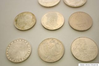Sammlung 5 DM und 10 DM Silber Gedenkmünzen   BRD   10 Münzen