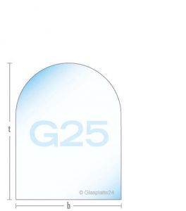 DURAFLAMM® Glasplatte Bodenplatte Funkenschutzplatte Kamin G25
