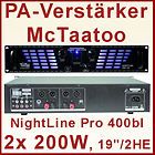 1200W DJ PA VERSTÄRKER ENDSTUFE Nightline Pro 400 bl