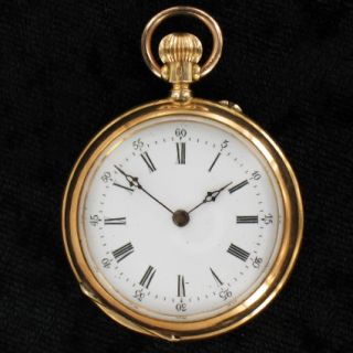 Pierre Jaquet Droz Pocket Watch in 14 Kt Gold Damen Taschenuhr