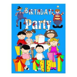 Flyer Kids Birthday Party Invite Children