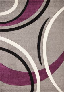 Havanna 409 Silber / Violett Handcarving Designer Moderner Läufer