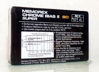 MEMOREX CBS II 90 aus 1985 high position Kassetten tape cassette NEW