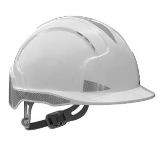 Helm Schutzhelm EVO LITE CR2 weiss reflektierend mit Belueftung EN 397