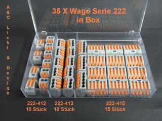 Set in Box 0,08 4mm² Wago Klemmen 222 412 222 413 222 415