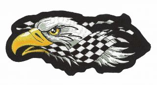 Adler Siegesfahne links Aufnäher 15x7 cm Checkered Eagle Left Patch