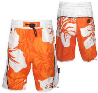 NEU♦ Boardshorts / Badeshorts von ~ ELEMAR ~ in Orange / Weiß Gr