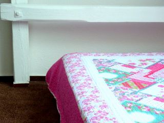 Quilt O2 180x220cm pink Plaid Tagesdecke Patchwork Landhaus Shabby