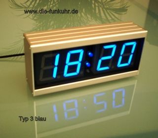 GPS Uhr LED Funkuhren Typ3 Navilock NL 404 Funkuhr blau