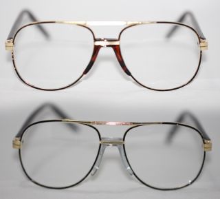 80er Jahre Nerd Brille Pilotenbrille AviatorHerren gold 407