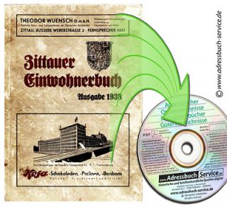 Adressbuch Zittau 1938 Sachsen (CD) AB423  