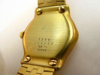 426 Ebel Sport 1986 Damenuhr Gelbgold Gold mit Diamantlünette