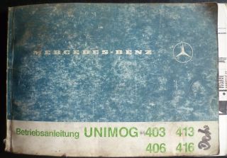 Mercedes Unimog 403 + 406 + 413 + 416 Betriebsanleitung
