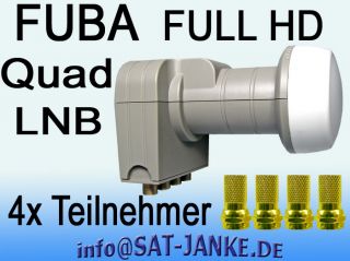 FUBA Quad LNB digital DEK 416 Full HD 3D 4 x Teilnehmer