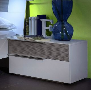 NEU* Komplett Schlafzimmer weiss   sandgrau inkl. LED Kleiderschrank