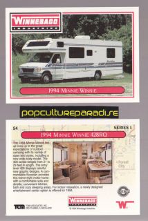 1994 WINNEBAGO MINNIE WINNIE 428RQ RV CAMPER 1994 TRADING CARD