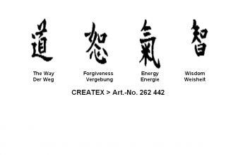  Set 4 Chinesische Zeichen CREATEX Art. No. 262 442 NEU