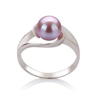 PearlsOnly Wenke Lavendel 6 7mm AAA Süßwasser Platin 750 Perle Ring