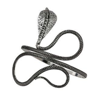 Indischer Oberarm Kobra Schlangen Armreif aus Sterling Silber 8,38 cm