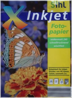 Fotopapier INKJET Drucker Sihl f. HP Canon Epson Papier