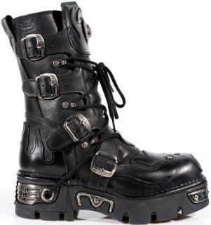 New Rock Boots @ Metal Schuhe @ Stiefel Rock @ Punk Goth @ Schwarz