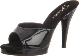 Pleaser Pantoletten Flair 401 2 Schwarz Pat Schuhe