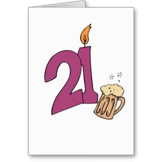 21 Year Old Happy Birthday Twenty First Greeting Card