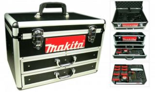 Makita Alu Werkzeug Schubladen Koffer ink 67 tlg Werkzeugset 6271 453