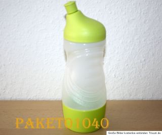 Tupperware Trinkflasche Sportfreund 415ml C 93 Grün/Transparent