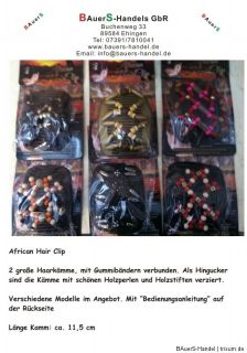 African Hairclip, Haarspange, Haarkamm, Haarklammer, Haarclip, Hair