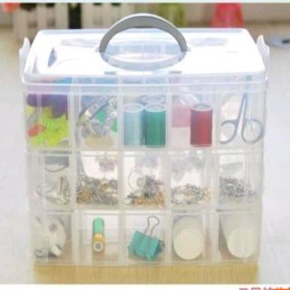 Layer 30 Compartments Plastic Storage Box Cosmetic Case