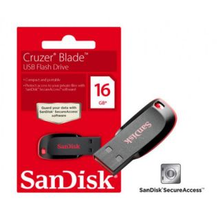 SANDISK USB Stick 16GB Cruzer Blade 16 GB SecureAccess AES 128Bit