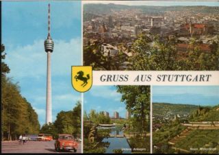Ansichtskarte Stuttgart um 1965 Gruss aus, Fernsehturm