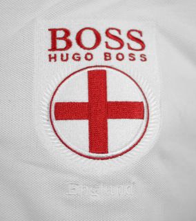 BOSS GREEN Hugo Boss Herren Polohemd Shirt Paddy Flag Weiss   Größe